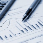 financial accounting concept with graphs and charts